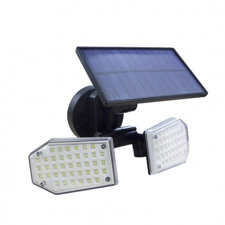 640788 Lámpara con panel solar gran angular de 270° 78LED y sensor de movimiento