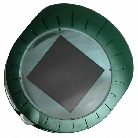 136271 Repelente por ultrasonido repele topos y animales con panel solar verde