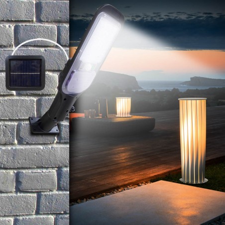 722450 Farola con carga solar Lámpara con control de luz inteligente 120w
