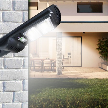806001 Farola de carga solar mando a distancia y sensor de movimiento 60W 96 Led