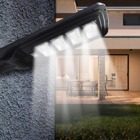 000107 Farola de carga solar mando a distancia y sensor de movimiento 20W 192LED