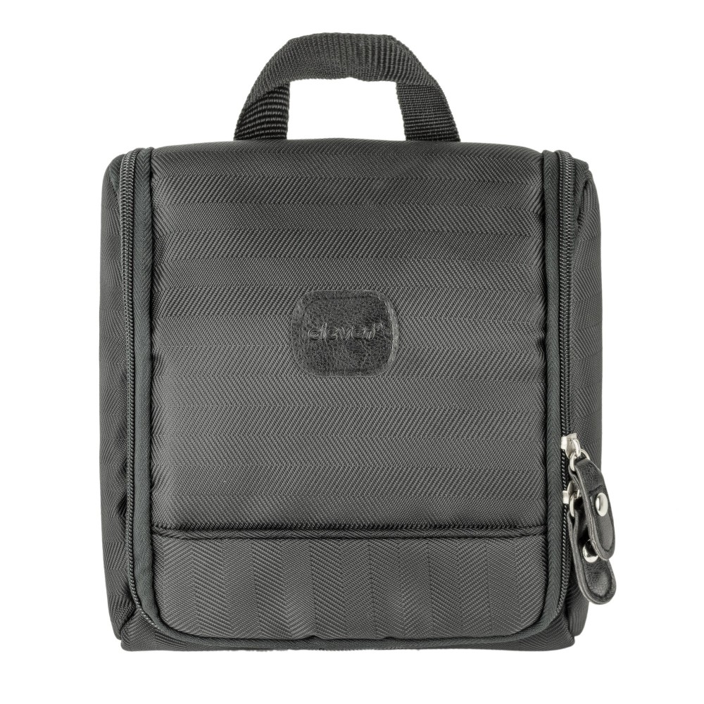 Mini bolsa de viaje multifunción ELEVEN 18x8x21 cm con cremallera y gancho Negro