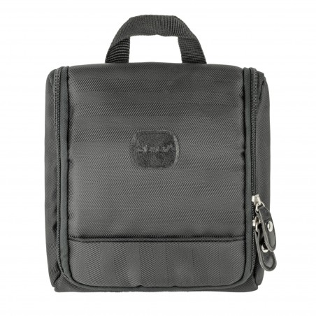 Mini bolsa de viaje multifunción ELEVEN 18x8x21 cm con cremallera y gancho Negro