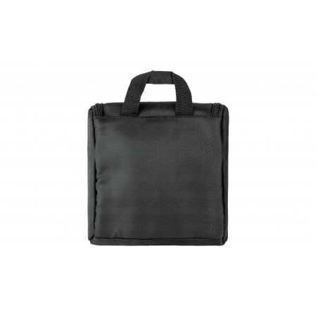 Mini bolsa de viaje multifunción ELEVEN 18x8x21 cm con cremallera y gancho Negro