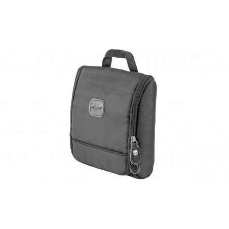 Mini bolsa de viaje multifunción ELEVEN 18x8x21 cm con cremallera y gancho Negro