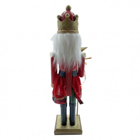 392001 Soldado cascanueces 40h cm cetro estrella decoración navideña escocesa