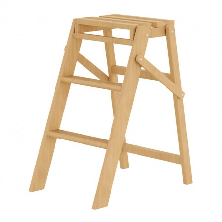 Escalera 3 peldaños art.110 de madera 40x59x63 cm aguanta hasta 150 Kg plegable