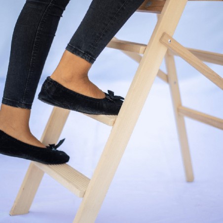 Escalera 3 peldaños art.110 de madera 40x59x63 cm aguanta hasta 150 Kg plegable