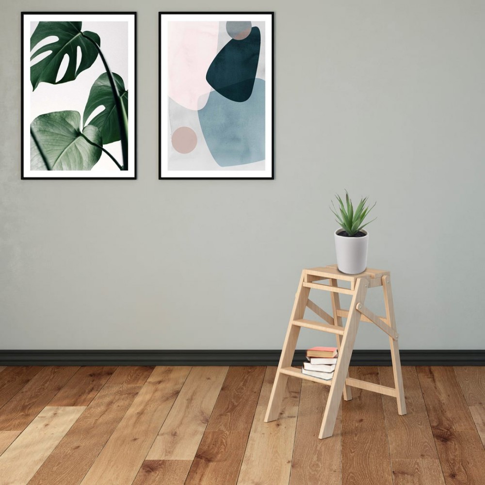 Escalera 3 peldaños art.110 de madera 40x59x63...