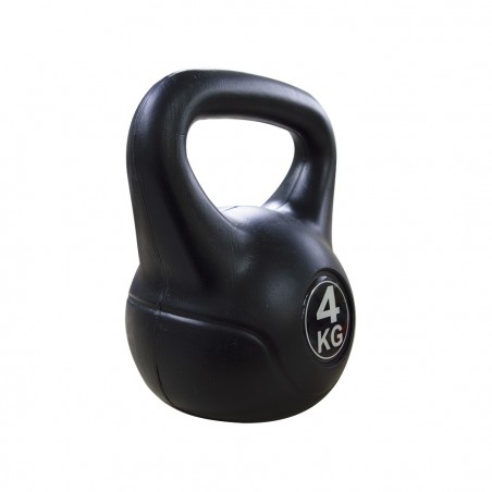 186946 Pesa rusa Kettlebell fitness 4kg en pvc con arena y mango anti-roce