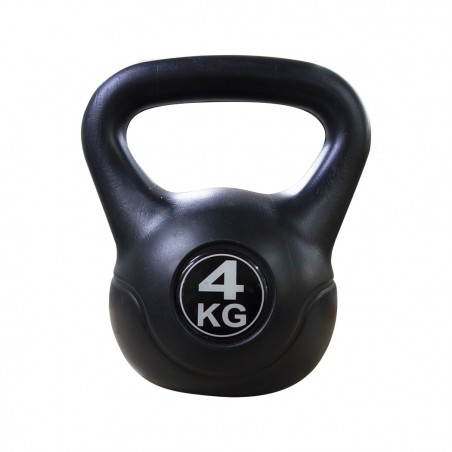 186946 Pesa rusa Kettlebell fitness 4kg en pvc con arena y mango anti-roce