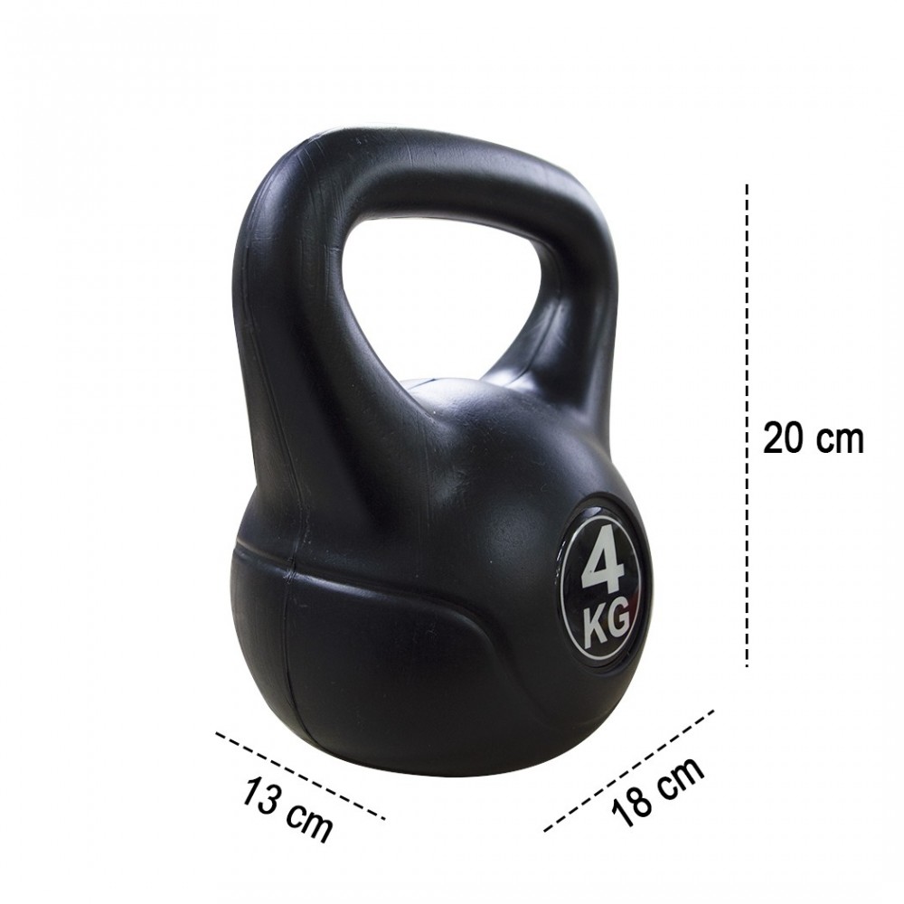186946 Pesa rusa Kettlebell fitness 4kg en pvc...