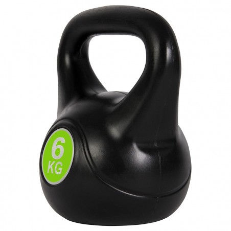 186953 Pesas rusas Kettlebell fitness 6kg en pvc con arena y mango anti-roces
