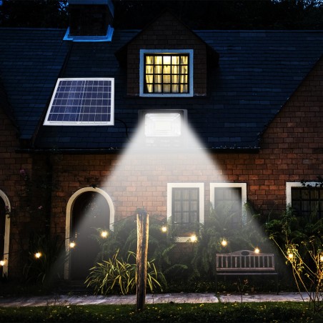 Luz led con carga solar 60W impermeable IP67 FB-8860 6500K luz fría