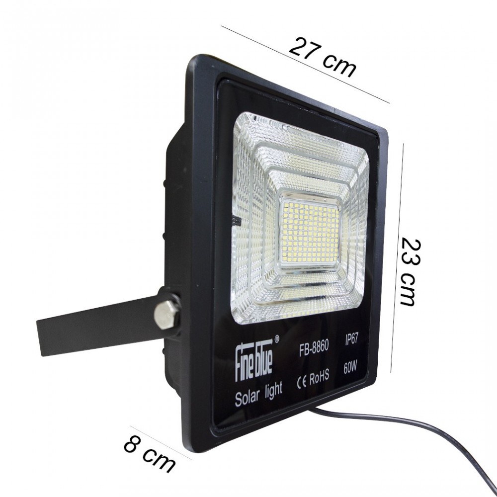 Luz led con carga solar 60W impermeable IP67...