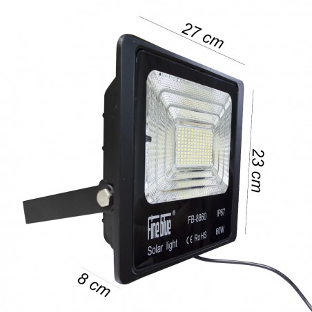 Luz led con carga solar 60W impermeable IP67 FB-8860 6500K luz fría