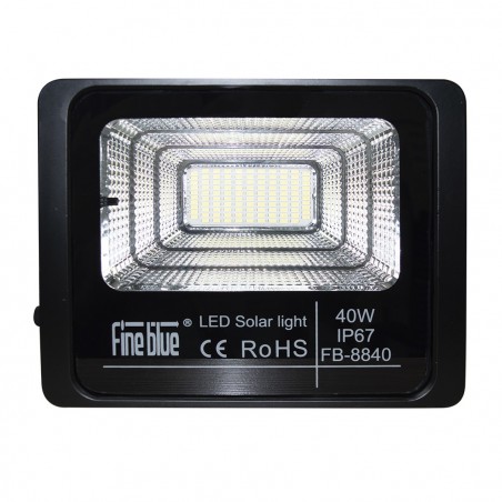 Luz led con carga solar 40W impermeable IP67 FB-8840 6500K luz fría