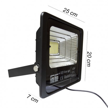 Luz led con carga solar 40W impermeable IP67 FB-8840 6500K luz fría