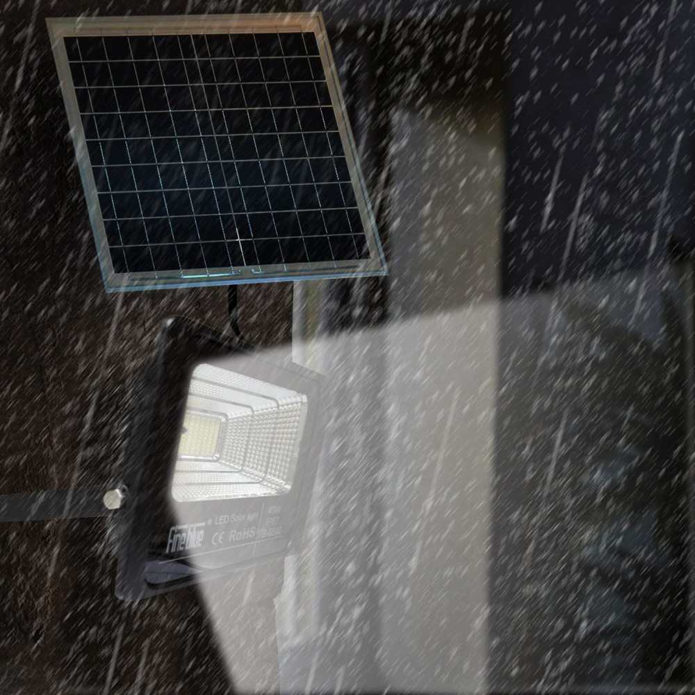 Luz led con carga solar 40W impermeable IP67...