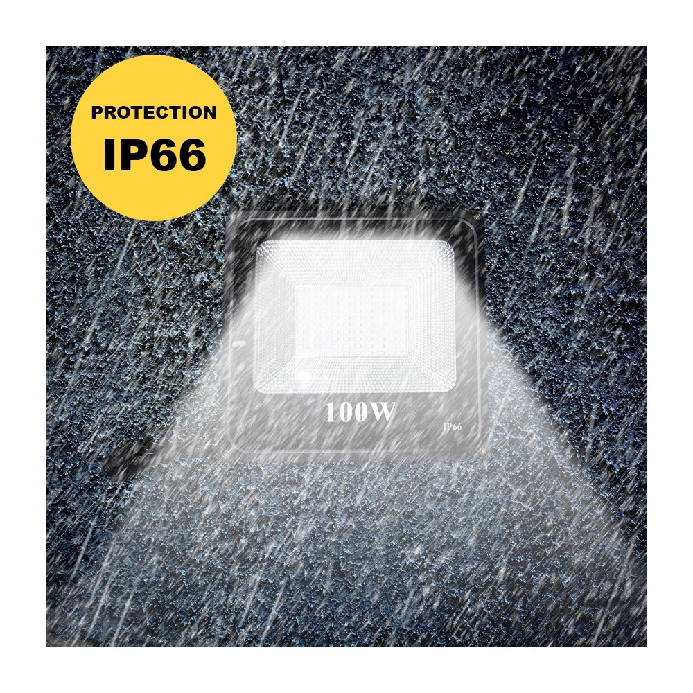 115844 Luz de exterior LED Faro para muros 100W...