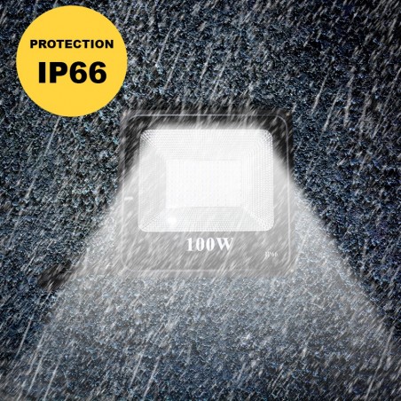 115844 Luz de exterior LED Faro para muros 100W impermeable IP66 6500K luz fría