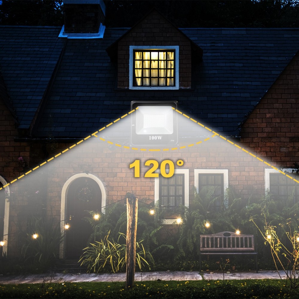 115844 Luz de exterior LED Faro para muros 100W...