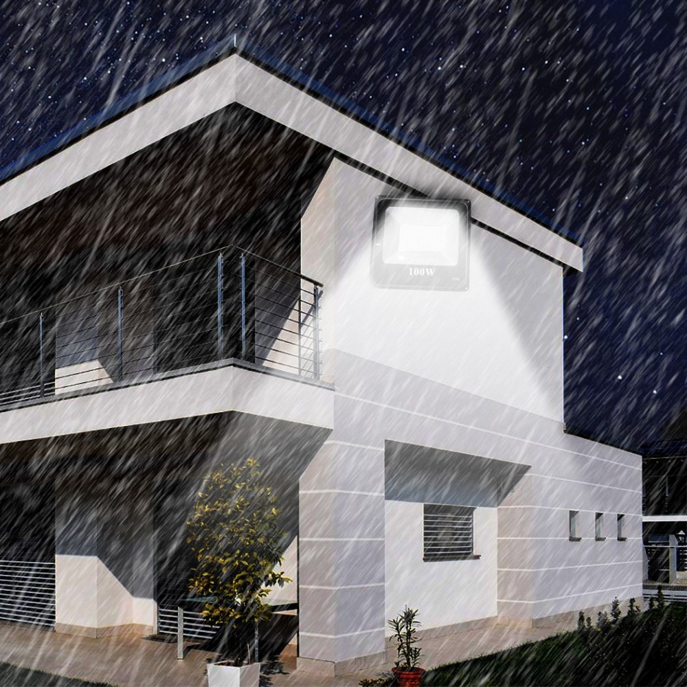 115844 Luz de exterior LED Faro para muros 100W...