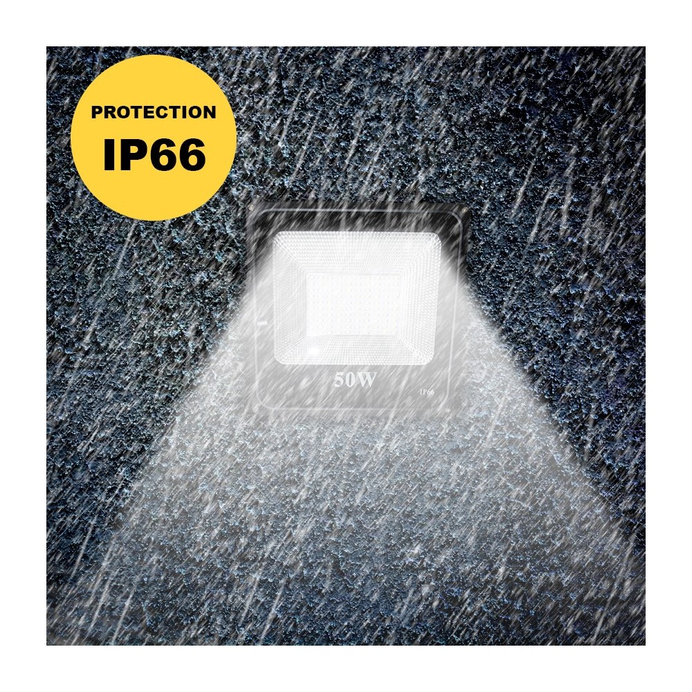 115837 Luz de exterior LED Faro para muros 50W...