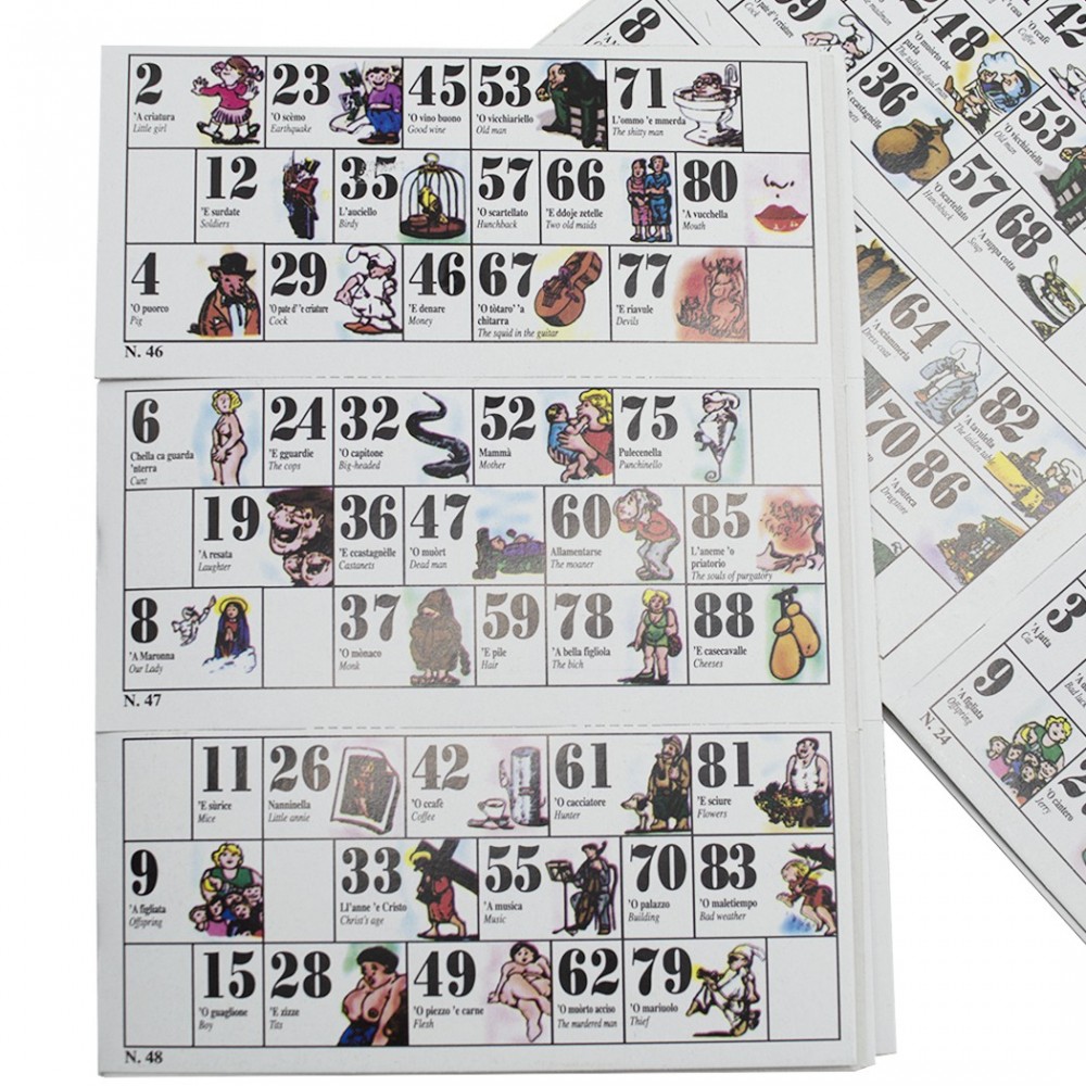 423192 Tombola smorfia napoletana con 90...