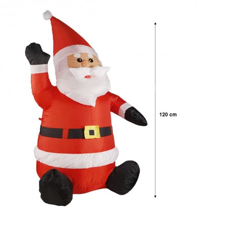 785196 Papá Noel hinchable 120h cm con protección IP44 iluminación LED