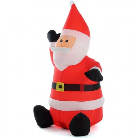 785196 Papá Noel hinchable 120h cm con protección IP44 iluminación LED