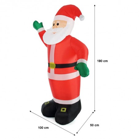 785219 Papá Noel hinchable 180h cm con protección IP44 iluminación LED