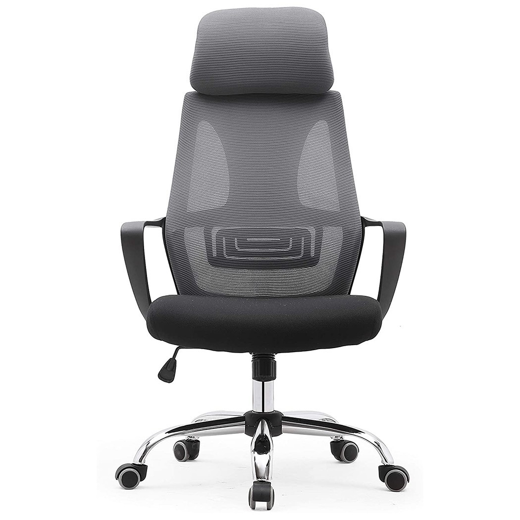 Silla de oficina ejecutiva Genius de acero transpirable con reposacabezas XL - Imagen 26 de 30