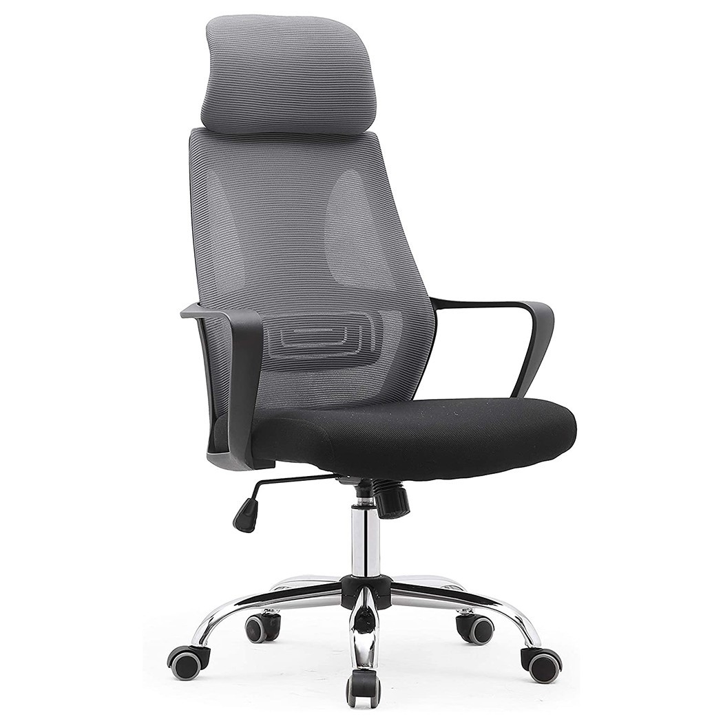 Silla de oficina ejecutiva Genius de acero transpirable con reposacabezas XL - Imagen 30 de 30