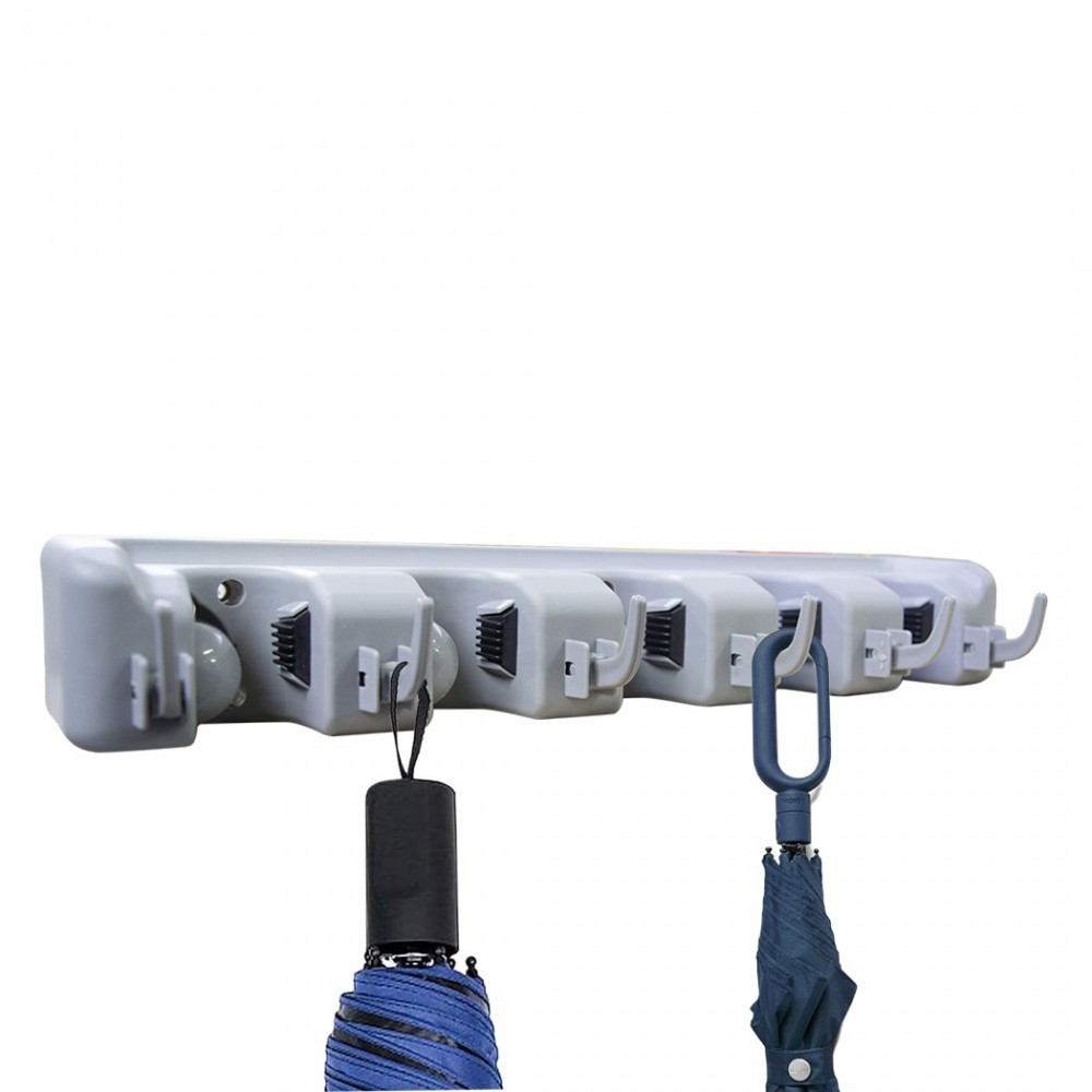 126654 Porta escoba de plástico 6 ganchos...