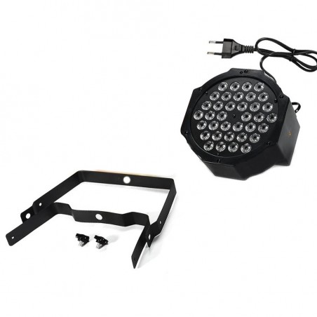 000364 Foco luz estroboscópica rgb 36 LED de colores 4 modos diferentes