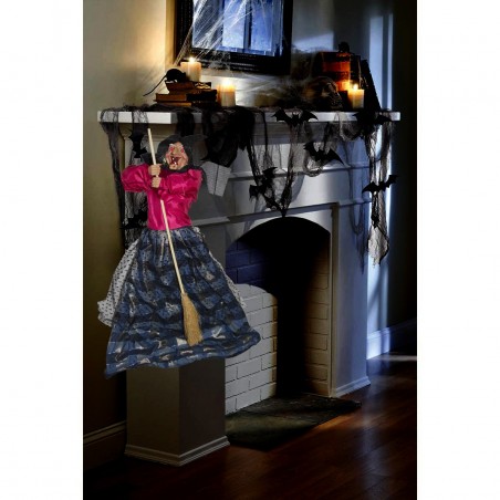 535208 Bruja de decoración los ojos que se iluminan y suenan 60 X 20 Cm