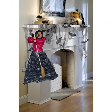 535208 Bruja de decoración los ojos que se iluminan y suenan 60 X 20 Cm