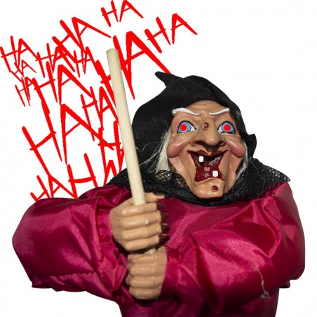 535208 Bruja de decoración los ojos que se iluminan y suenan 60 X 20 Cm