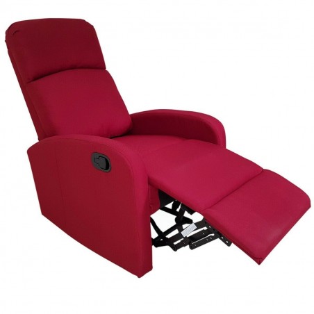 Sillón relax reclinable manual VIDA T reposapiés extraíble en tejido