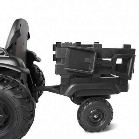 BK0925 Tractor eléctrico para niños 12V con remolque, control remoto MP3 y luces