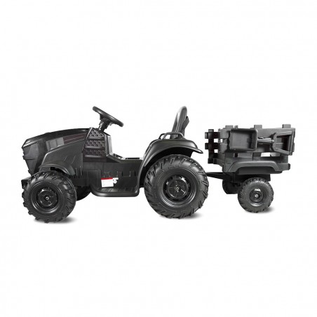 BK0925 Tractor eléctrico para niños 12V con remolque, control remoto MP3 y luces
