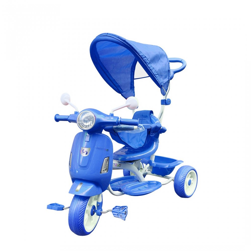 LT916 Triciclo infantil de empuje con freno doble y asiento giratorio de frente