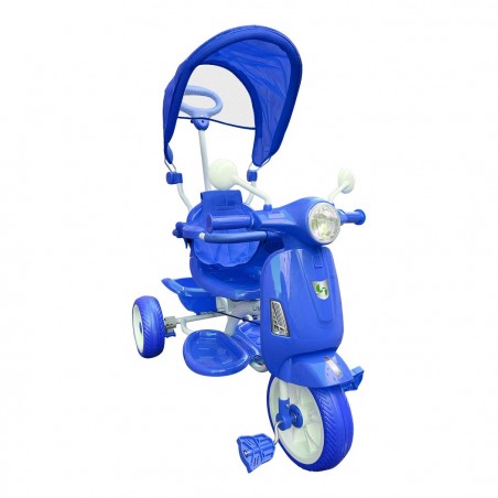 LT916 Triciclo infantil de empuje con freno doble y asiento giratorio de frente