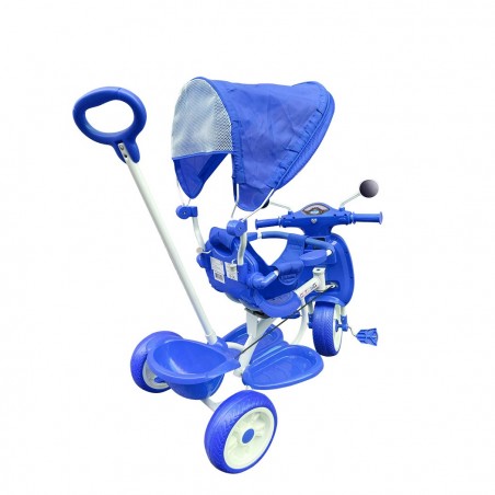 LT916 Triciclo infantil de empuje con freno doble y asiento giratorio de frente