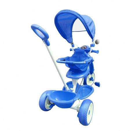 LT916 Triciclo infantil de empuje con freno doble y asiento giratorio de frente