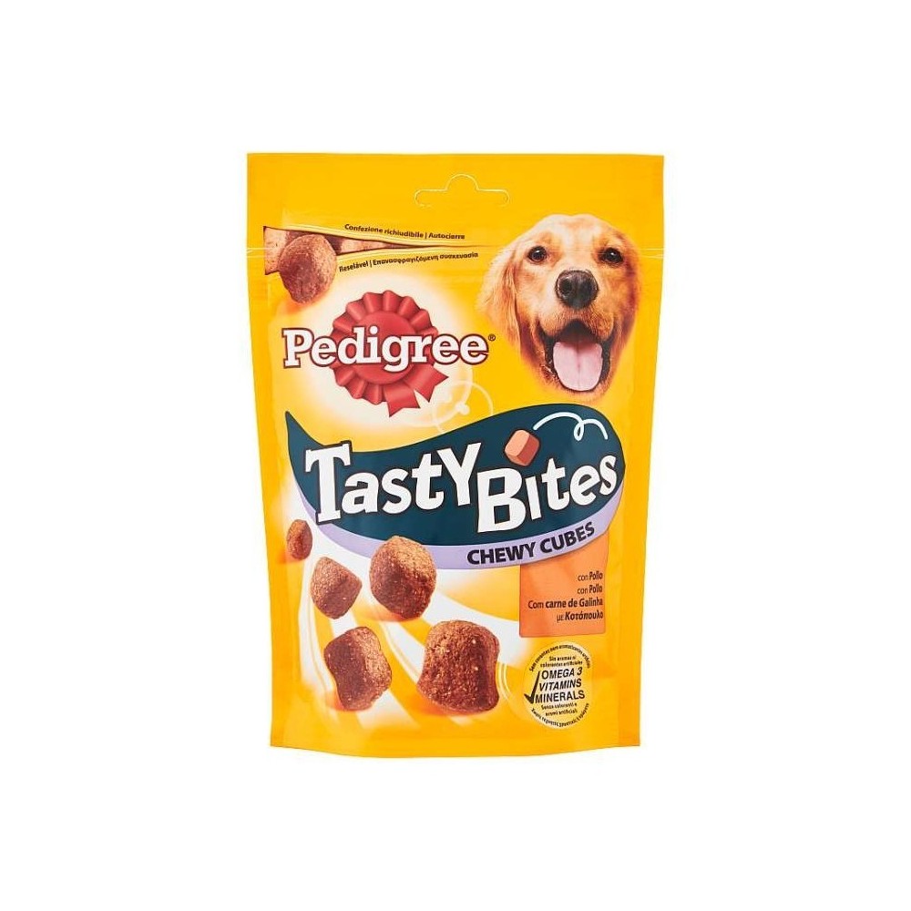 126943 Pedigree Tasty minis con omega 3 y vitamina E sabor a pollo y pato 130 g