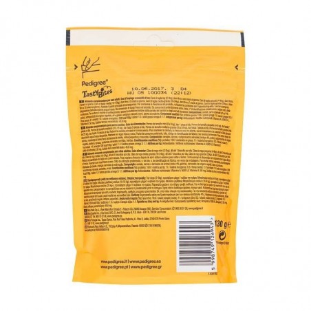 126943 Pedigree Tasty minis con omega 3 y vitamina E sabor a pollo y pato 130 g