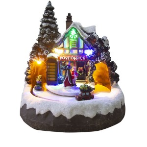 361006 Christmas Village POSTOFFICE navidad movimiento... 2