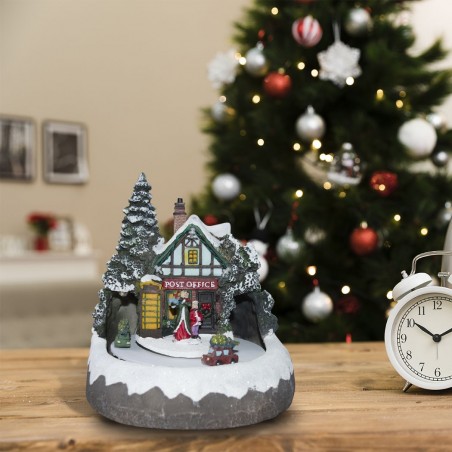 361006 Christmas Village POSTOFFICE navidad movimiento luces y música 18x18x20cm